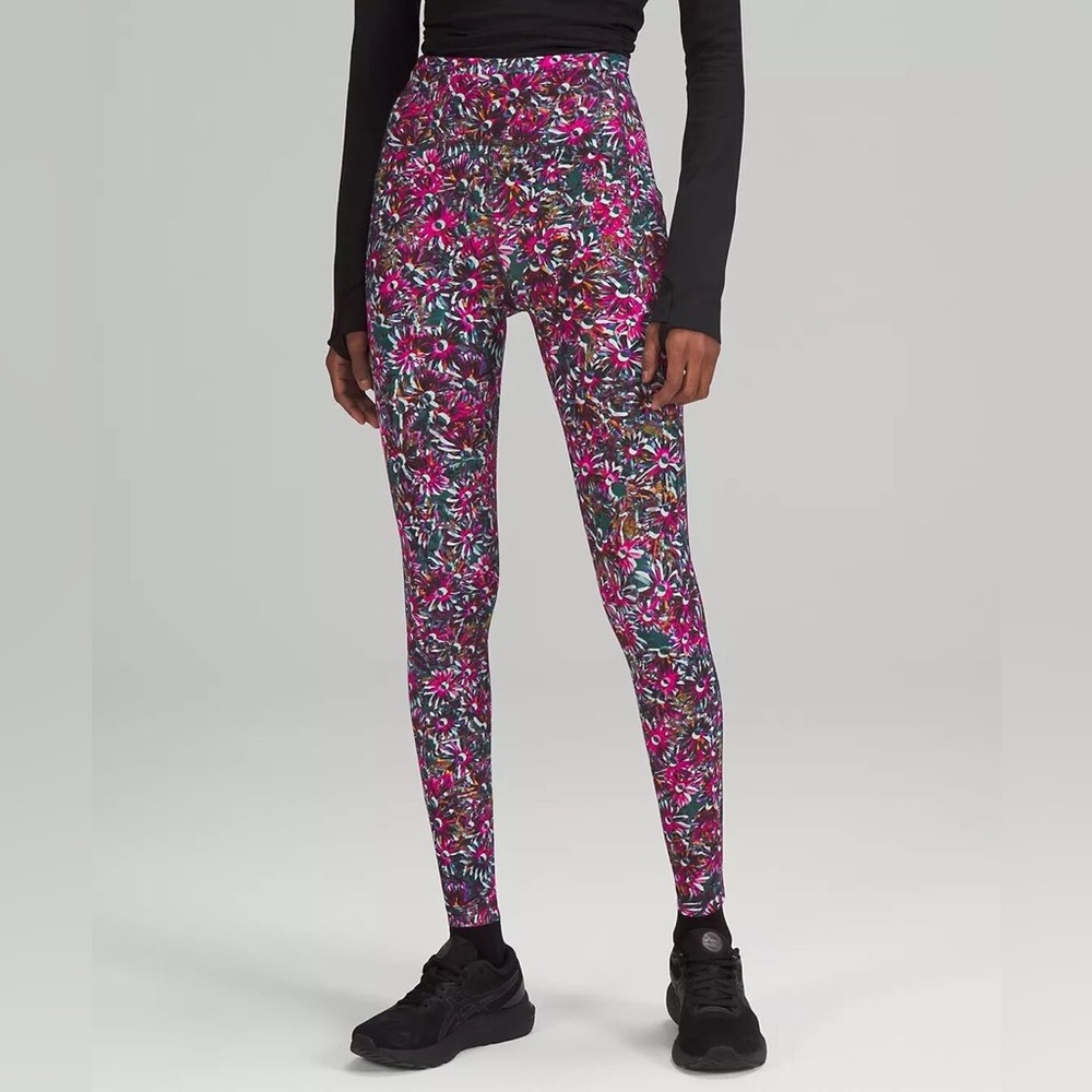 EUC Lululemon Swift Speed High Rise Tight 28” Floral Electric Multi print